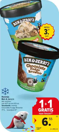 Carrefour Market Roomijs Ben & Jerry's aanbieding