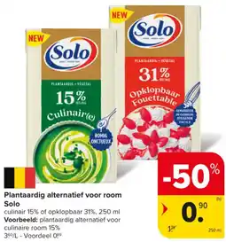 Carrefour Market Plantaardig alternatief voor room Solo aanbieding
