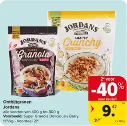 Carrefour Market Ontbijtgranen Jordans aanbieding