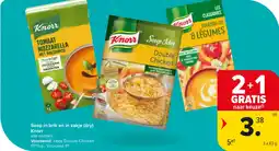 Carrefour Market Soep in Brik en in Zakje dry Knorr aanbieding