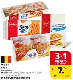 Carrefour Market Wafels Lotus aanbieding