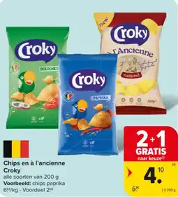Carrefour Market Chips en à l'ancienne Croky aanbieding