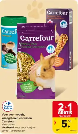 Carrefour Market Voer voor Vogels, Knaagdieren en Vissen Carrefour aanbieding