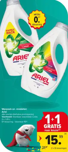 Carrefour Market Waspods en Middelen Ariel aanbieding