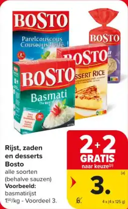 Carrefour Market Rijst, zaden en desserts Bosto aanbieding