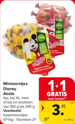 Carrefour Market Miniworstjes Disney Aoste aanbieding