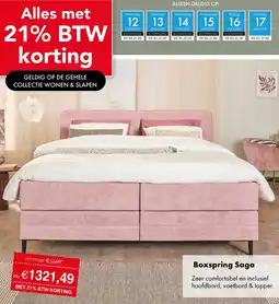 Woonsquare Boxspring Saga aanbieding