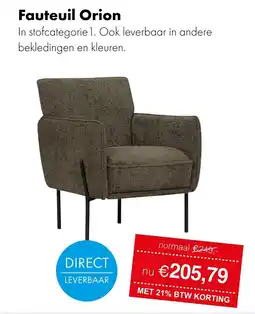 Woonsquare Fauteuil Orion aanbieding