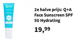 Plein.nl Q+A Face Sunscreen SPF 50 Hydrating aanbieding