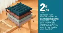 E.Leclerc Galette de Chaise Carrée aanbieding