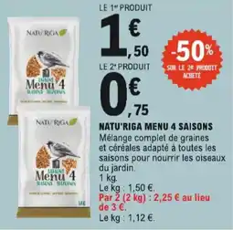 E.Leclerc Natu'riga Menu 4 Saisons aanbieding