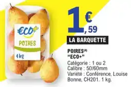 E.Leclerc Poires Eco+ aanbieding