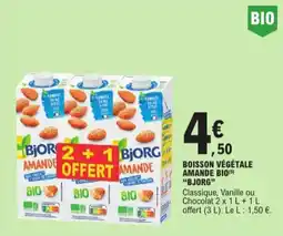 E.Leclerc Boisson Végétale Amande Bio Bjorg aanbieding