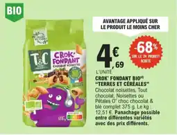 E.Leclerc Crok Fondant Bio Terres et Cereales aanbieding