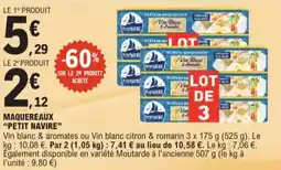 E.Leclerc PETIT NAVIRE MAQUEREAUX aanbieding