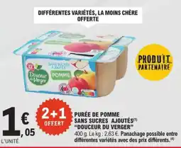 E.Leclerc Douceur du verger purée de pomme sans sucres ajoutés aanbieding