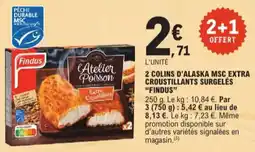 E.Leclerc Findus 2 colins d'alaska msc extra croustillants surgelés aanbieding
