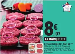 E.Leclerc 8 steaks haches 15% MAT.GR aanbieding