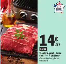 E.Leclerc Viande bovine : faux filet à griller aanbieding
