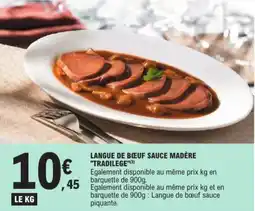 E.Leclerc Tradilege langue de bœuf sauce madère aanbieding