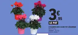 E.Leclerc Cyclamen avec cache-pot céramique aanbieding