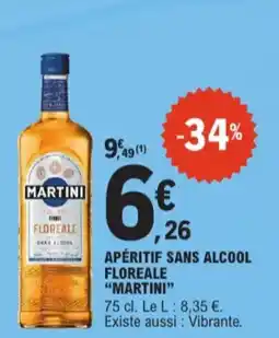 E.Leclerc Martini apéritif sans alcool floreale aanbieding