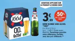 E.Leclerc 1664 bière blonde sans alcool aanbieding