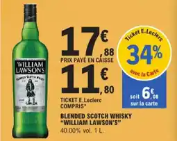 E.Leclerc William lawson's blended scotch whisky 40.00% aanbieding
