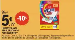 E.Leclerc Décolor stop lingettes anti decoloration aanbieding