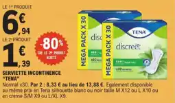 E.Leclerc Tena SERVIETTE INCONTINENCE aanbieding