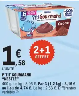 E.Leclerc Nestle Ptit Gourmand aanbieding