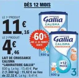 E.Leclerc Laboratoire gallia lait de croissance calisma aanbieding