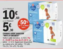 E.Leclerc Mots d'enfants changes bébé douceur aanbieding