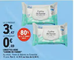 E.Leclerc Corine de Farme lingettes Bebe aanbieding