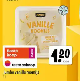 Jumbo Jumbo vanille roomijs 1 l aanbieding