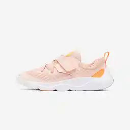 Decathlon Lichte kindersneakers met klittenband en elastische veters Playful Fast roze aanbieding