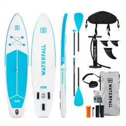 Decathlon Supboard Waterfall Touring Blauw 10.6' Opblaasbaar + Accesoires + Rugleuning aanbieding