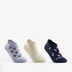 Decathlon Lage sportsokken voor kinderen RS 160 blauw/wit met motief 3 paar aanbieding