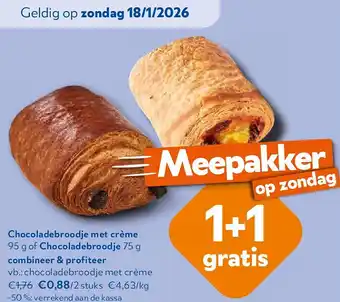 Chocoladebroodje met crème
