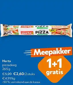 OKay Herta pizzadeeg 265 g aanbieding