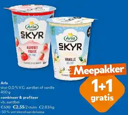 OKay Arla skyr 0,0 % V.G. aardbei of vanille 450 g aanbieding