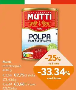OKay Mutti tomatenpulp 400 g aanbieding