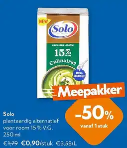 OKay Solo plantaardig alternatief voor room 15 % V.G. 250 ml aanbieding