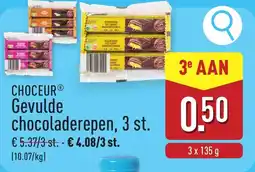 ALDI Choceur Gevulde chocoladerepen, 3 st. aanbieding