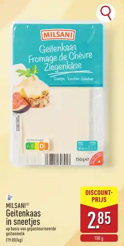 ALDI Milsani Geitenkaas in sneetjes aanbieding