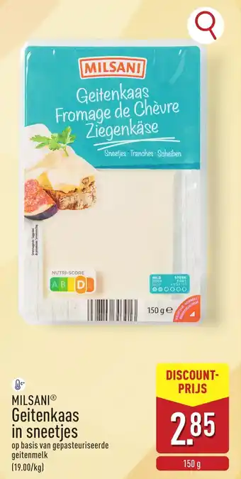 ALDI Milsani Geitenkaas in sneetjes aanbieding