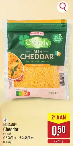 ALDI Milsani Cheddar aanbieding