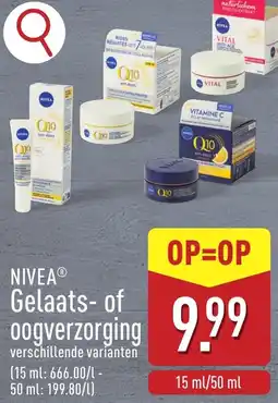 ALDI Nivea Gelaats of oogverzorging aanbieding