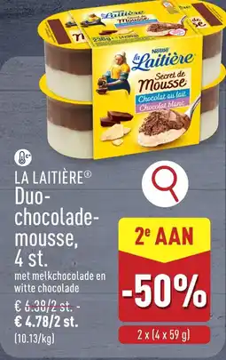ALDI La laitière duo chocolade mousse aanbieding