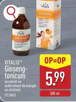 ALDI Vitalis ginseng tonicum aanbieding